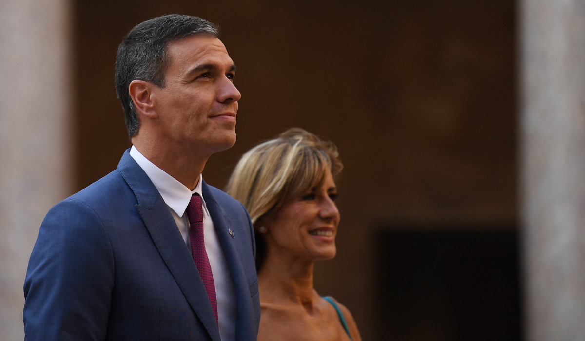 Spain's Prime Minister Pedro Sanchez and his wife Begona Gomez. (AFP file photo)