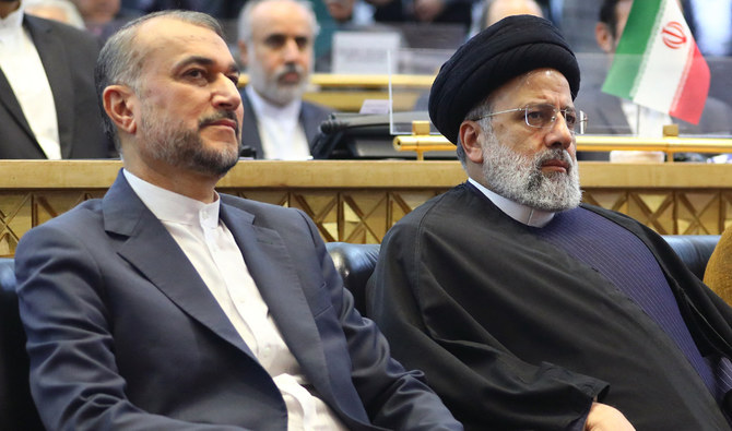 Ebrahim Raisi, right, and Hossein Amir-Abdollahian died in a helicopter crash in northern Iran. (AFP)