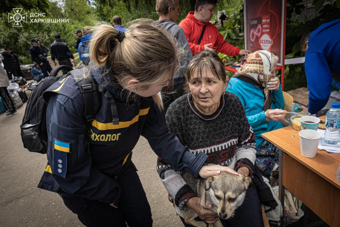 Fighting in the Kharkiv region of Ukraine has severely escalated over the past two weeks, displacing more than 14,000 residents while nearly 189,000 facing significant risks. (Ukraine Emergency Service/AFP)