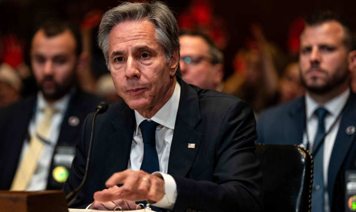 US Secretary of State Antony Blinken testifies during a Senate Appropriations subcommittee on state, foreign operations, and related programs hearing on Capitol Hill on May 21, 2024 in Washington, DC. (AFP)