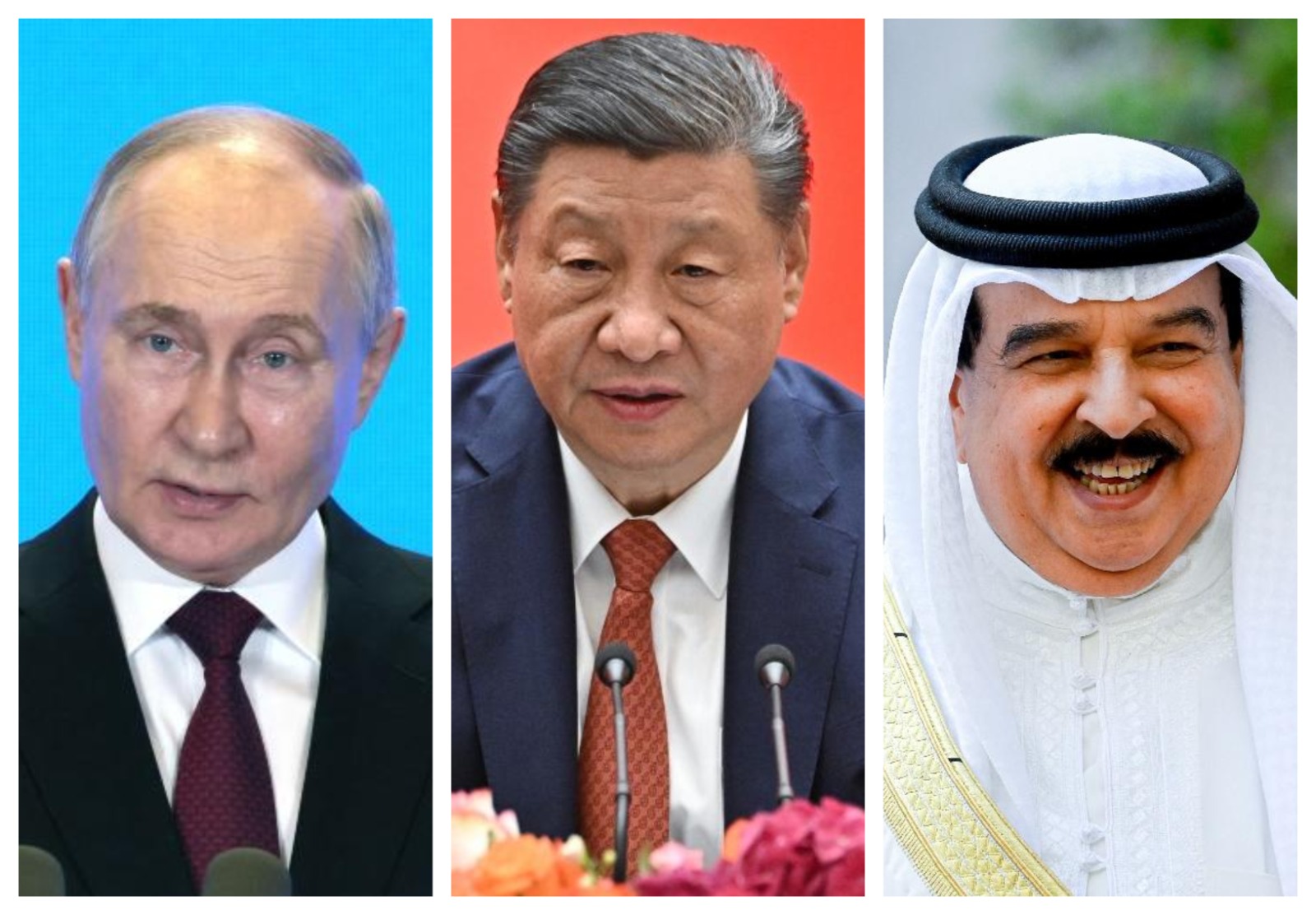 The king of Bahrain will meet with Russia's Putin and China's Xi Jinping. (FILE/AFP)