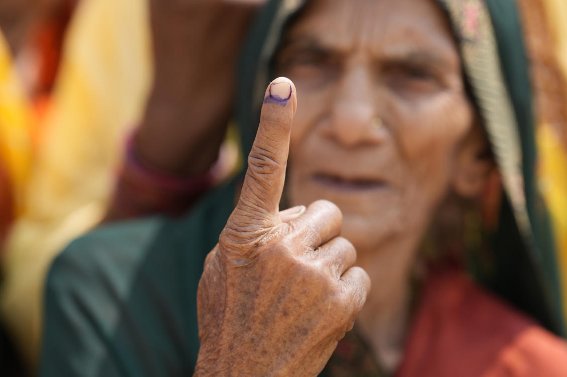 More than 111 million people in 58 constituencies across eight states and federal territories are eligible to vote in the general election’s sixth phase. (AP)