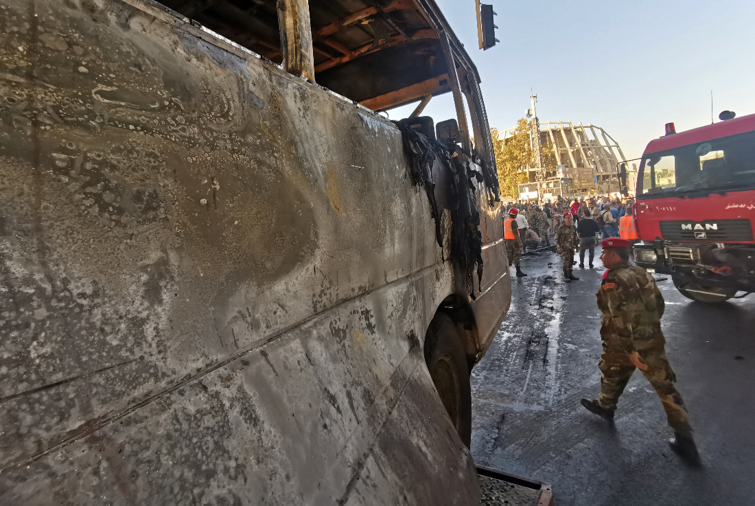 Security incidents, including blasts targeting military and civilian vehicles, occur intermittently in the capital of war-ravaged Syria. (File/AFP)
