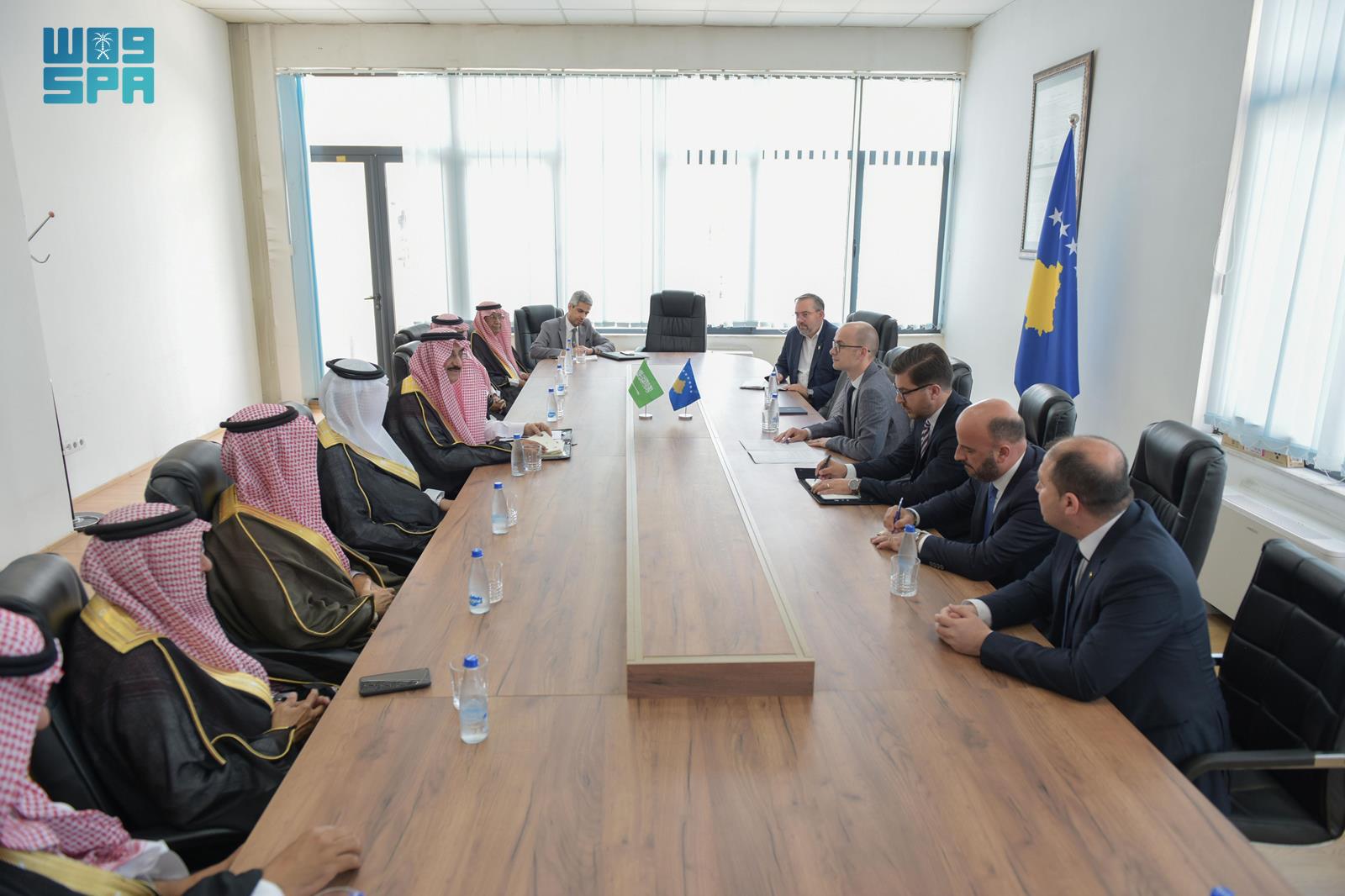 Faisal Hifzi, Saudi Arabia’s ambassador to Albania and non-resident ambassador to Kosovo, Montenegro, and North Macedonia, attended the meeting. (SPA)