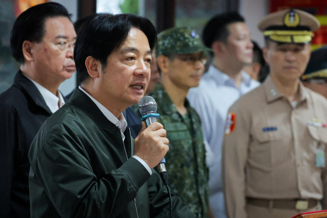 President Lai Ching-te said in his May 20 inaugural speech that ‘peace and stability in the Taiwan Strait is a necessary element for global security and prosperity.’ (Reuters)