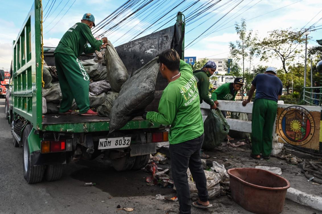 The Philippines produces about 61,000 tons of trash every day, up to 24 percent of it plastic. (AFP)