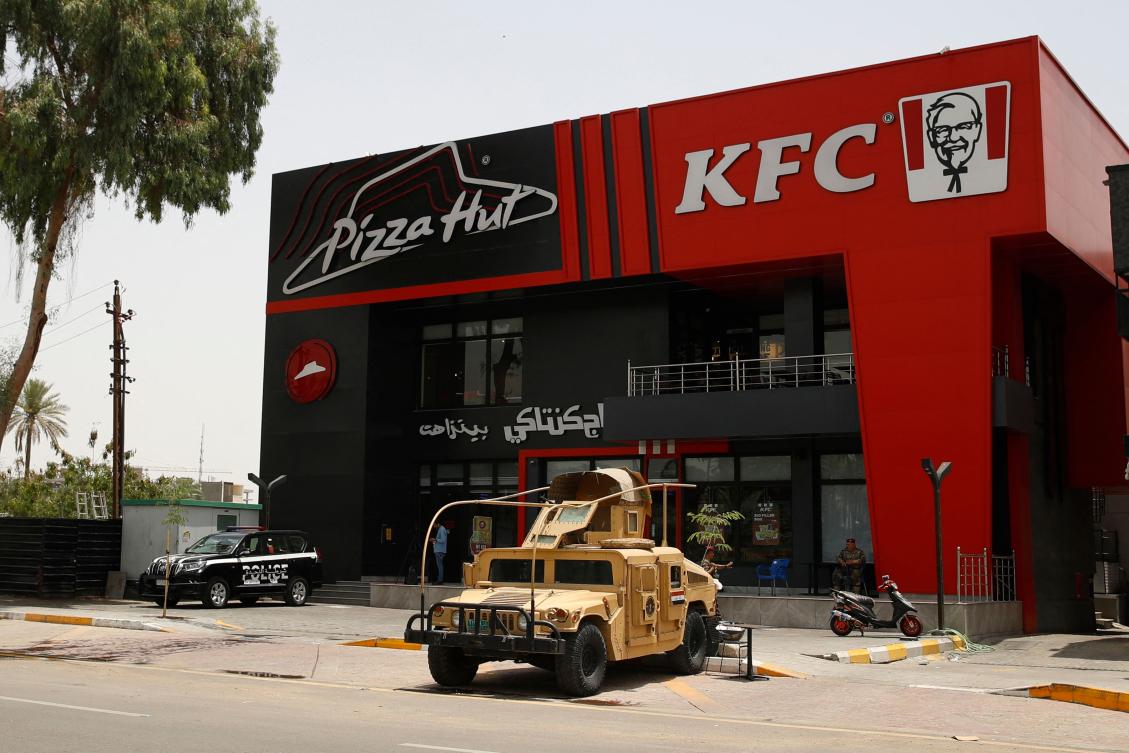 A makeshift bomb was thrown at a branch of the US fast-food chain KFC, causing minor damage, as frustration soars across the Middle East over Israel's war in Gaza. (File/AFP)