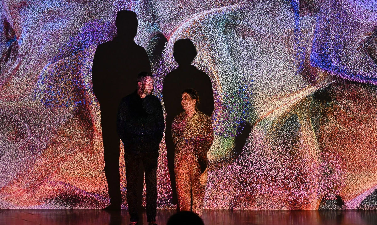 The immersive artworks are generated using the biometric data of dancer Jeanne Morel captured during her movement in extreme environments — including in zero-gravity. (Supplied)