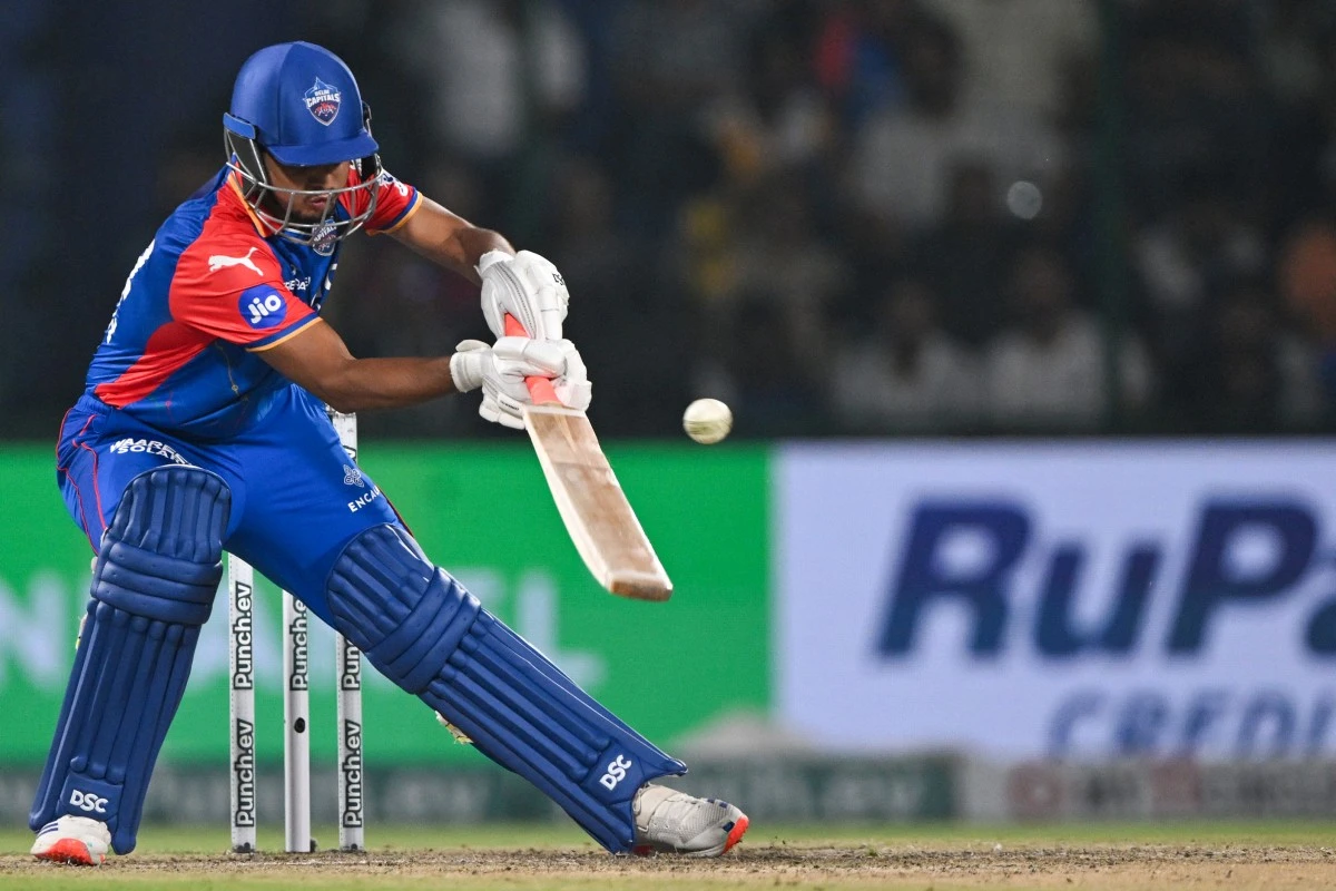 Photo used for illustrative purposes showing Delhi Capitals' Rasikh Salam plays a shot during the Indian Premier League (IPL) Twenty20 cricket match between Delhi Capitals and Rajasthan Royals at the Arun Jaitley Stadium in New Delhi on May 7, 2024 (AFP)