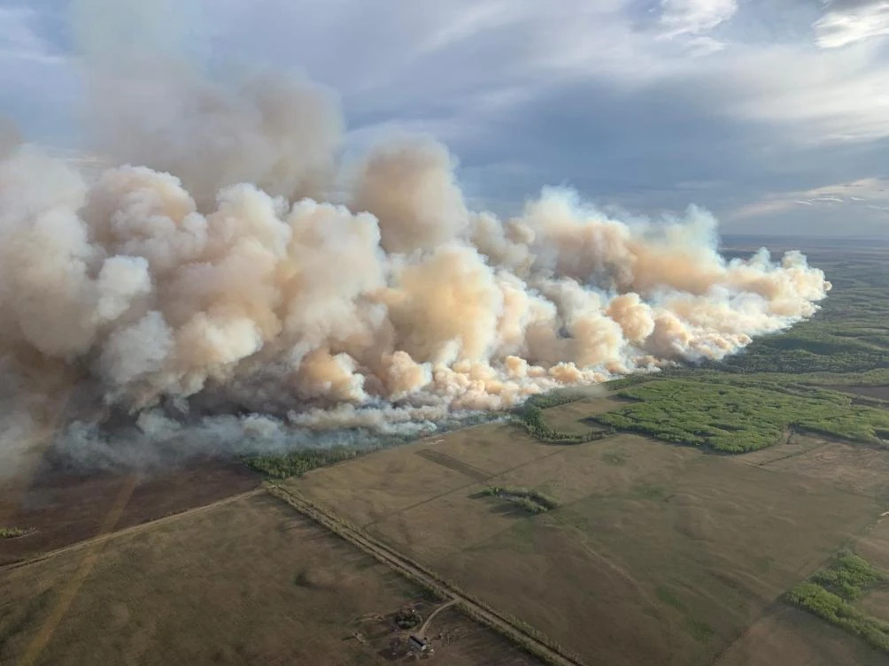 The federal government has warned Canada faces another ‘catastrophic’ wildfire season as it forecast higher-than-normal spring and summer temperatures across much of the country. (Alberta Wildfire Service/AFP)