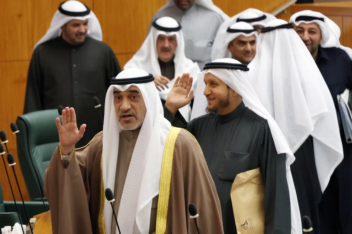 Fahad Yusuf Saud Al-Sabah arrives to attend a parliament session at the National Assembly in Kuwait City. (File/AFP)