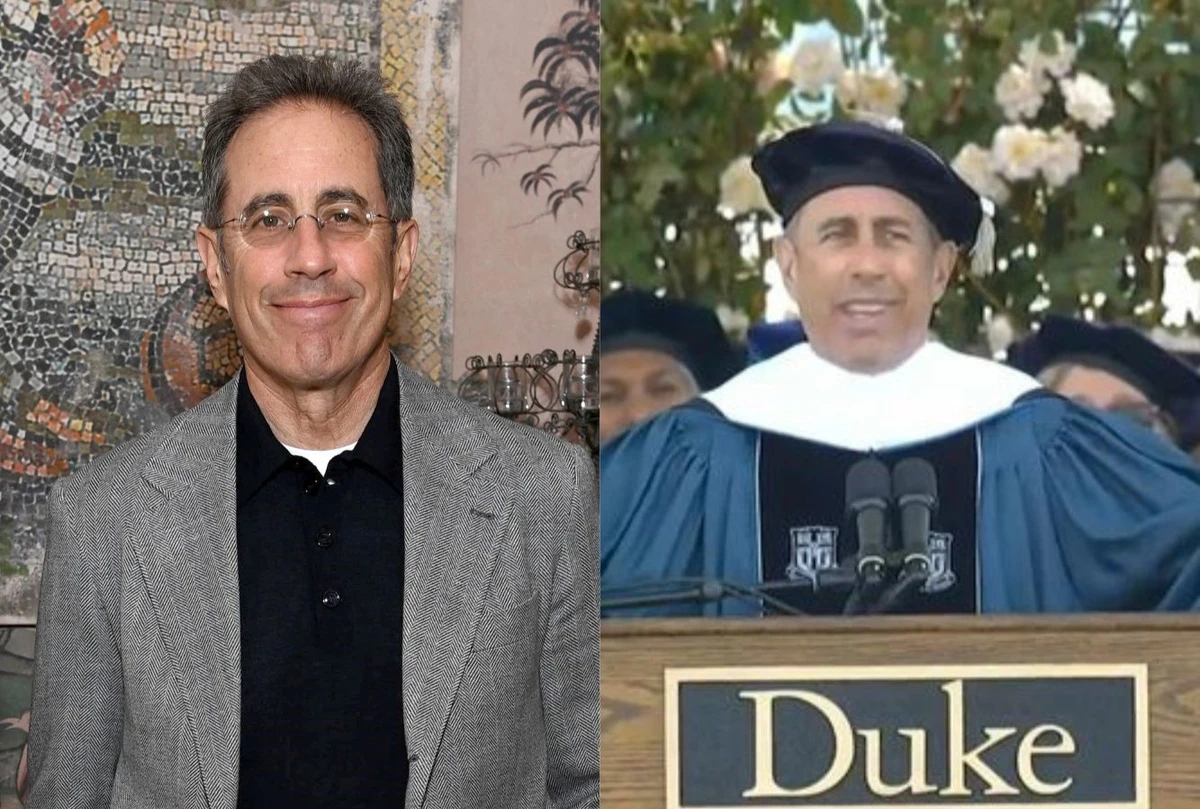 Several students walked out of Duke University’s commencement ceremony on Sunday to protest its guest speaker, comedian Jerry Seinfeld, over his support of Israel amid the war in Gaza. (AFP, Duke University)