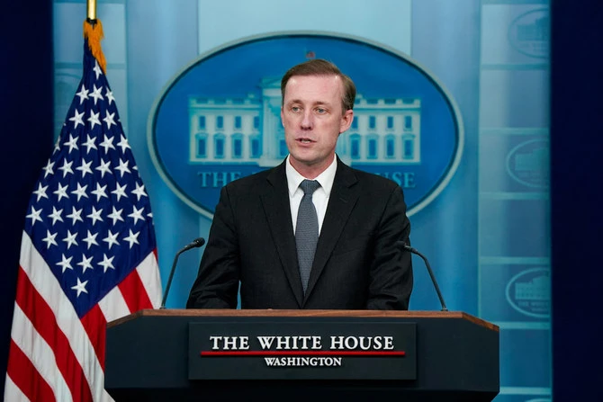 White House National Security Advisor Jake Sullivan speaks during a press briefing at the White House in Washington, U.S., on May 13, 2024. (REUTERS)