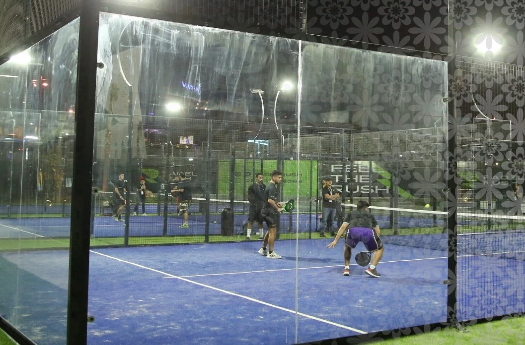 Above, action from Padel Rush in Riyadh. (X: @PadelRush)
