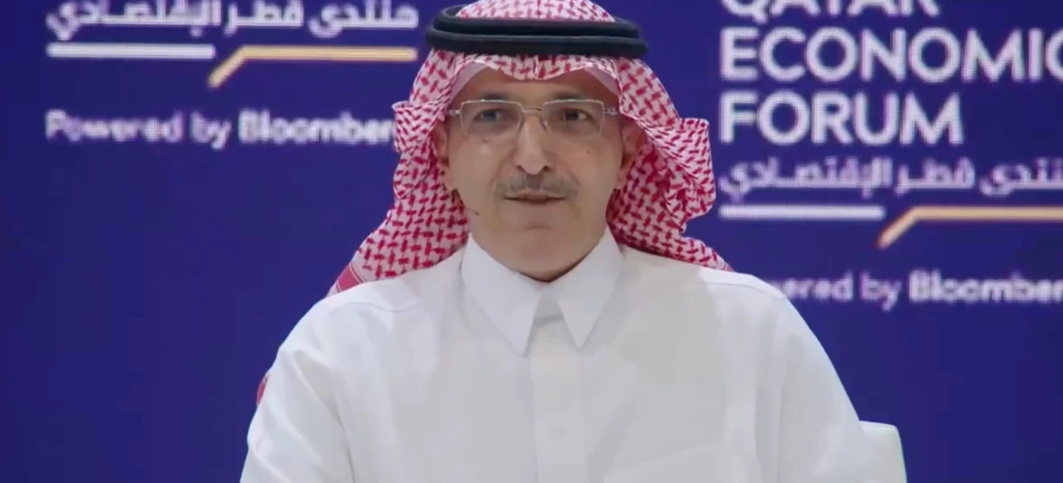 Saudi Finance Minister Mohammed Al-Jadaan speaks at the Qatar Economic Forum in Doha on Tuesday.