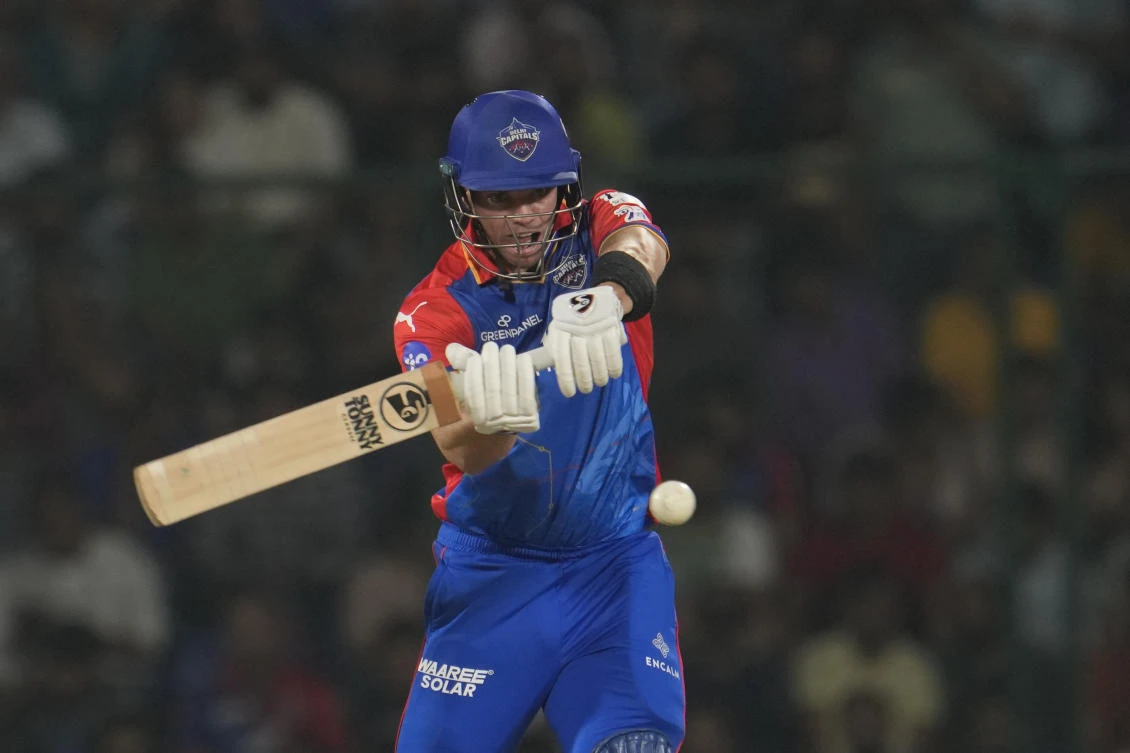 Delhi Capitals’ Tristan Stubbs plays a shot during the Indian Premier League cricket match between Delhi Capitals and Lucknow Super Giants in New Delhi, India, Tuesday, May 14, 2024. (AP Photo)
