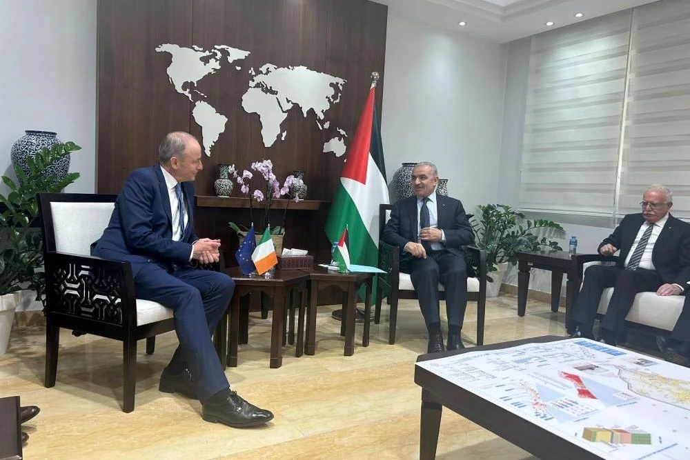 Micheal Martin and Dr. Mohammad Shtayyeh. (X@MichealMartinTD)