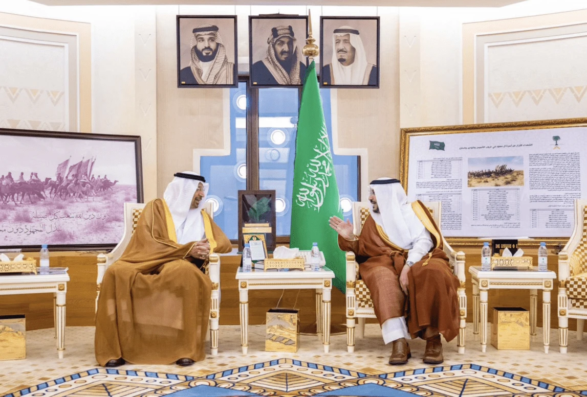 Minister of Investment Khalid Al-Falih with the Emir of the Qassim Region. X/@Khalid_AlFalih