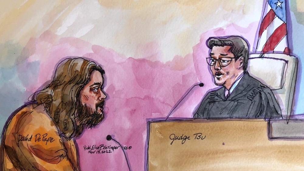 David Wayne DePape appears at U.S. District Court before U.S. Magistrate Judge Alex Tse for a hearing on federal charges over the attack on Paul Pelosi, husband of U.S. Speaker of the House, Nancy Pelosi, in San Francisco, California on November 15, 2022. (Reuters) . ()