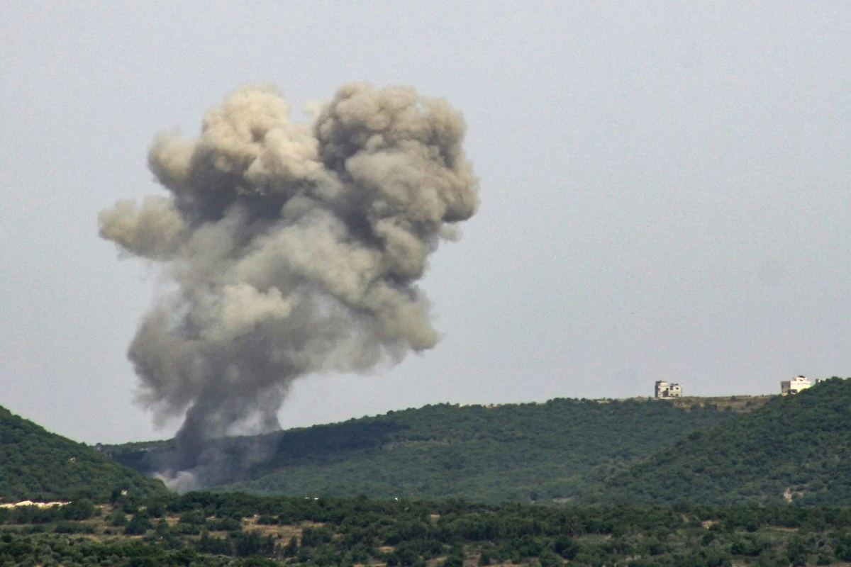 Smoke billows from the site of an Israeli airstrike on the outskirts of the southern Lebanese village of Ramiah on May 18, 2024, amid ongoing cross-border clashes between Israeli troops and Hezbollah fighters (AFP)