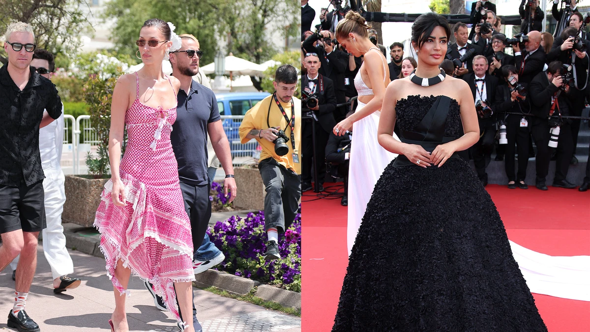 Bella Hadid and Mila Al-Zahrani in Cannes. (Getty Images)