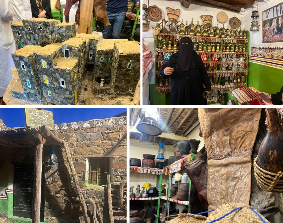 The Tahlel Museum, located in a small traditional house atop Soudah Mountain, was created by an Asiri woman named Halima Asiri. (AN photos by Rahaf Jambi)