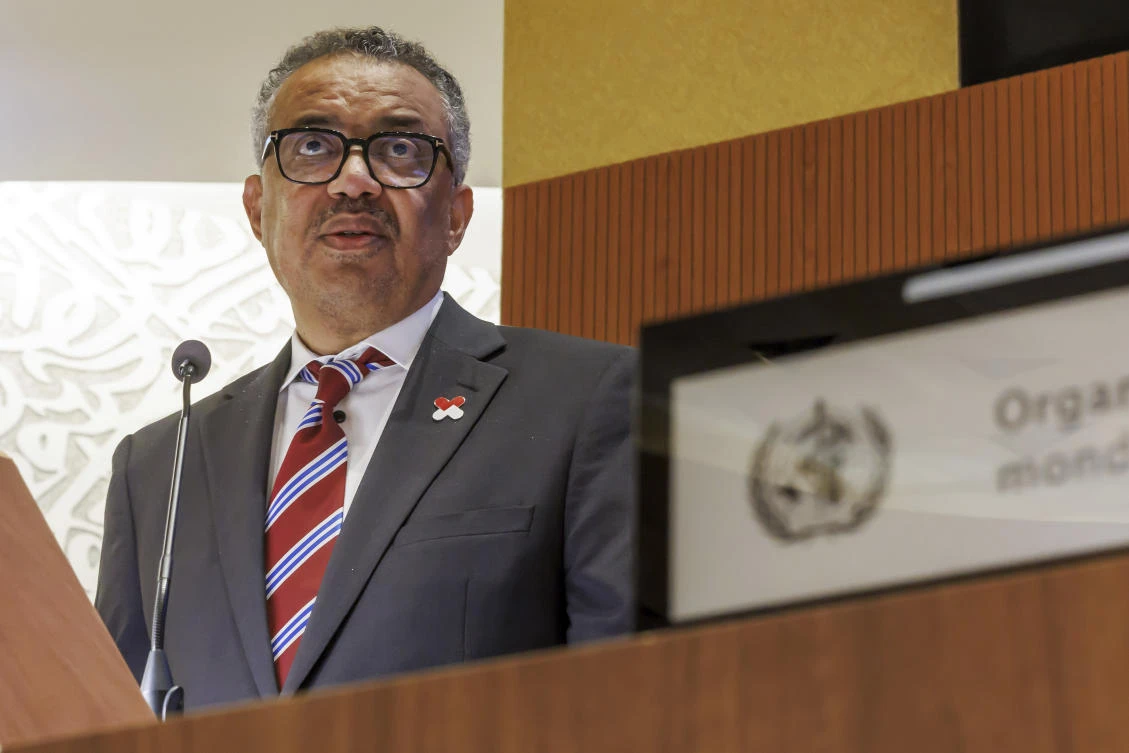 The WHO chief Tedros Adhanom Ghebreyesus urged countries to nail down a landmark global agreement on handling of future pandemics after they missed a hard deadline. (Keystone via AP)