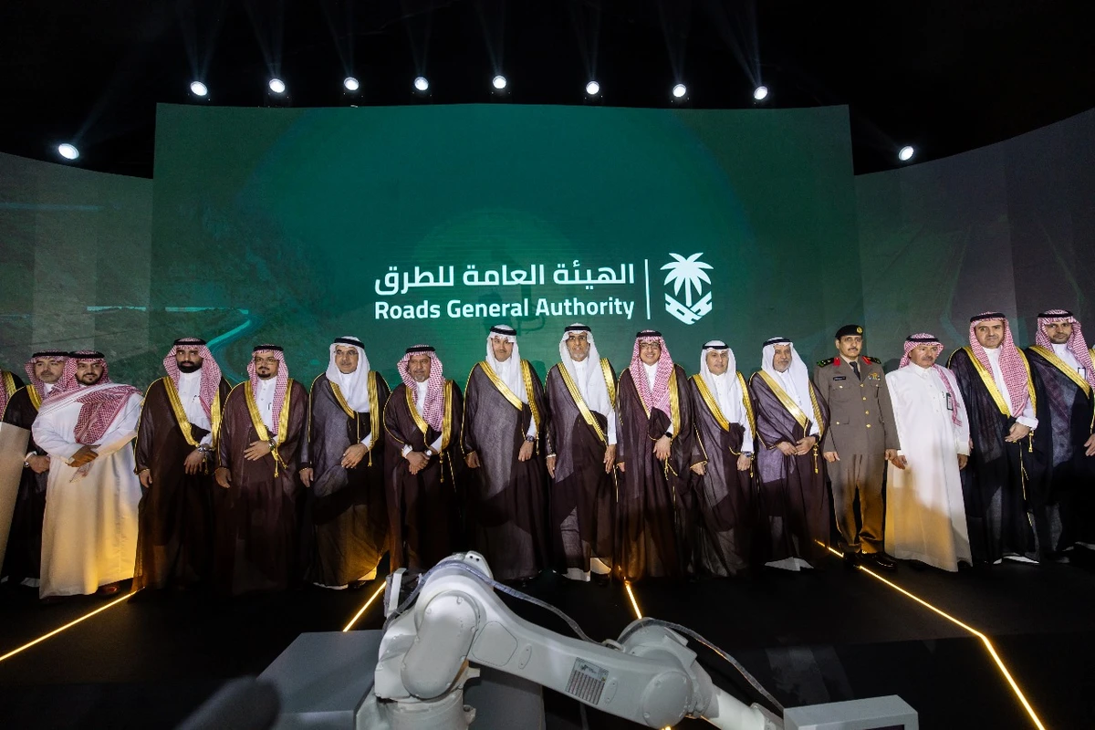 Saleh Al-Jasser, Minister of Transport and Logistics and Chairman of the Board of Directors of General Authority for Roads is flanked by officials and road specialists during the launch of the Saudi Road Code on Monday (May 27) in Riyadh. (Supplied)
