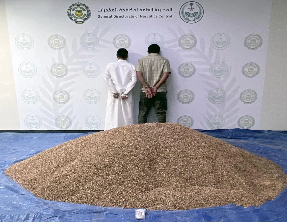 Two men were arrested in connection with the haul. (SPA)