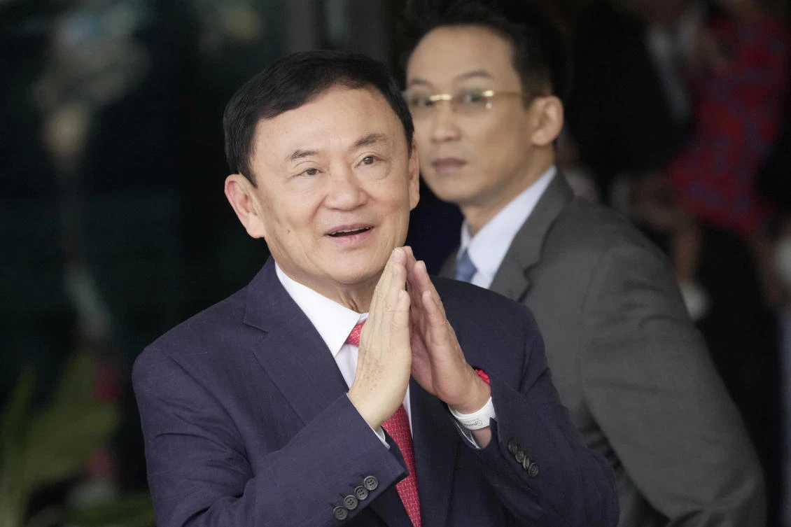 Former Thai prime minister Thaksin Shinawatra‘s return from self-exile was interpreted as part of a political bargain between his Pheu Thai Party and the conservative establishment. (AP)