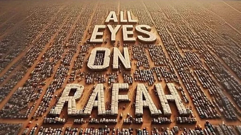 The phrase is intended to highlight the plight of Rafah, where local authorities reported the loss of at least 45 civilian lives following an Israeli airstrike on Sunday, which Netanyahu described on Monday as a “tragic mistake.” (IG/File)