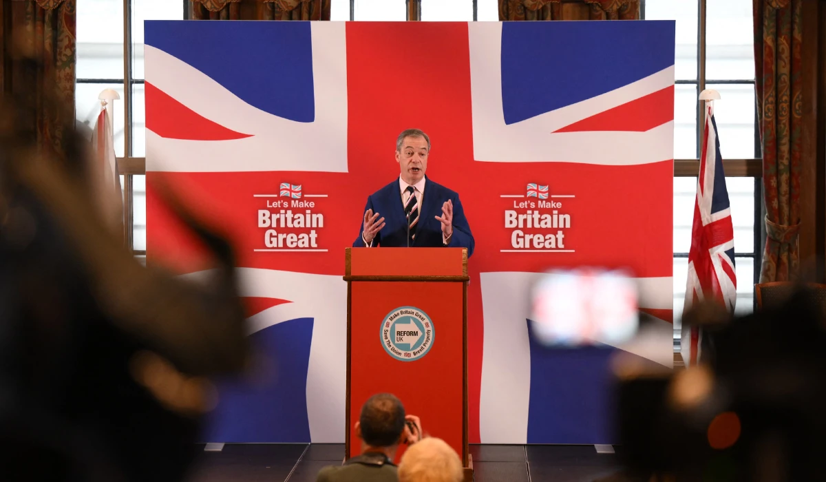 Anti-EU and Brexit campaigner Nigel Farage speaks during a press conference in central London. (AFP file photo)