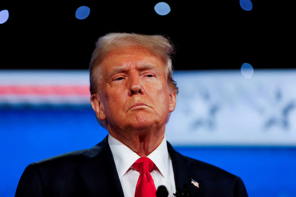 Donald Trump attends the first presidential debate hosted by CNN in Atlanta. (Reuters)