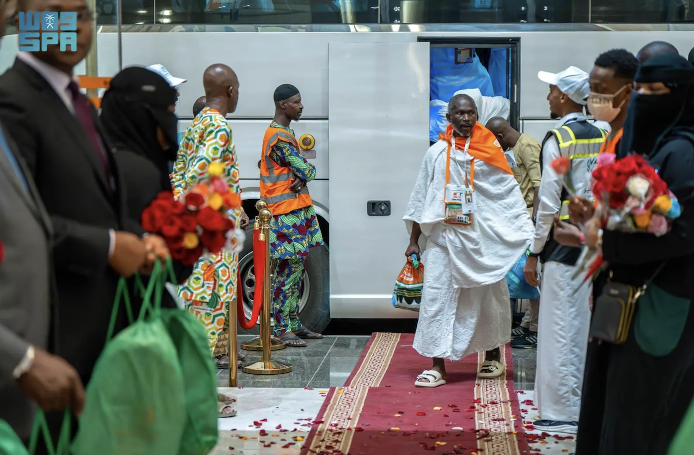 The first group of Ivorian pilgrims benefiting from the Makkah Route Initiative arrived in Makkah on Saturday for this year’s Hajj. (SPA)