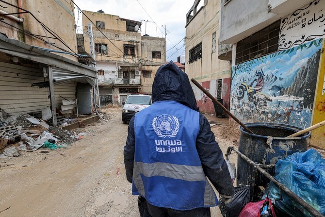 Israel claims that at least 12 UNWRA staff participated in the Oct. 7 attacks and that they used UN vehicles. (File/AFP)