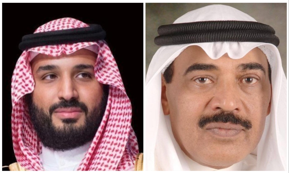 Saudi Arabia’s Crown Prince Mohammed bin Salman called his Kuwaiti counterpart Sheikh Sabah Khaled Al-Hamad Al-Mubarak Al-Sabah on Monday. (SPA)