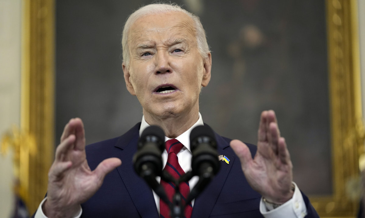 President Joe Biden speaks in the State Dining Room of the White House, in Washington. (AP/File)