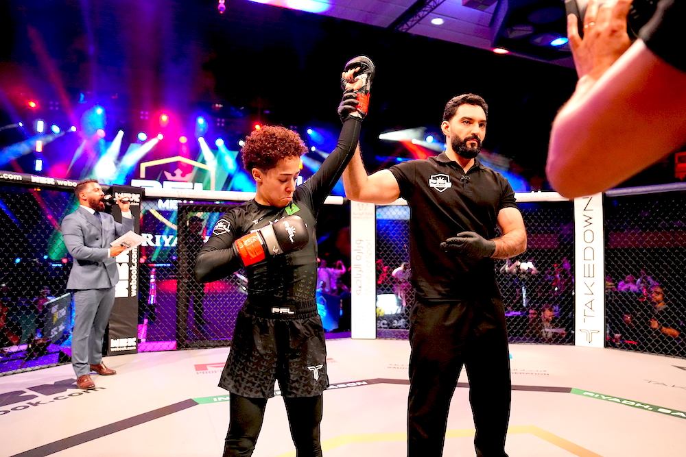 Saudi Arabia’s Hattan Alsaif will take part in PFL MENA 2 after her victory in the first edition last month. (PFL)
