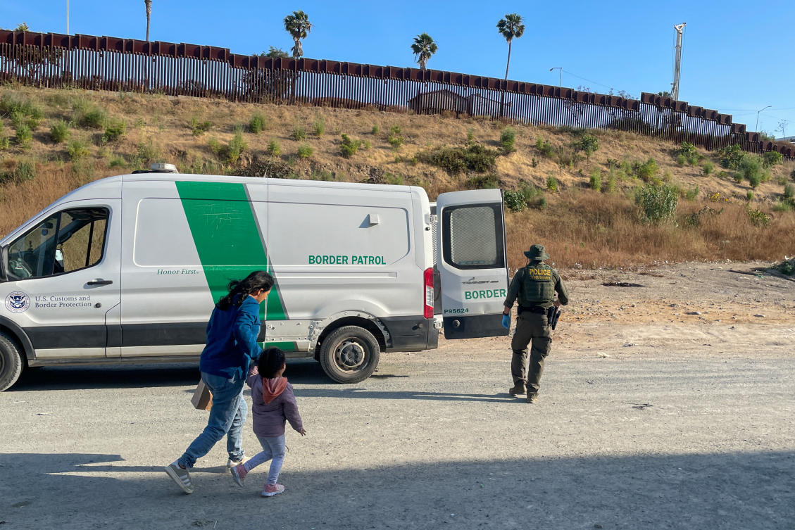 Homeland Security Department officials say the first deportations occurred Wednesday under the rule, which is triggered when border arrests top 2,500 a day. (RETUERS)