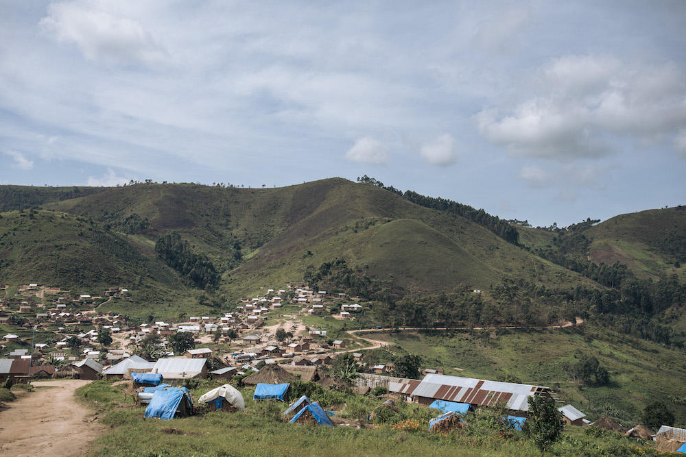 Above, a village in North Kivu province, eastern Democratic Republic of Congo on May 14, 2024, where fighting have raged between the Congolese army and local armed groups. (AFP)