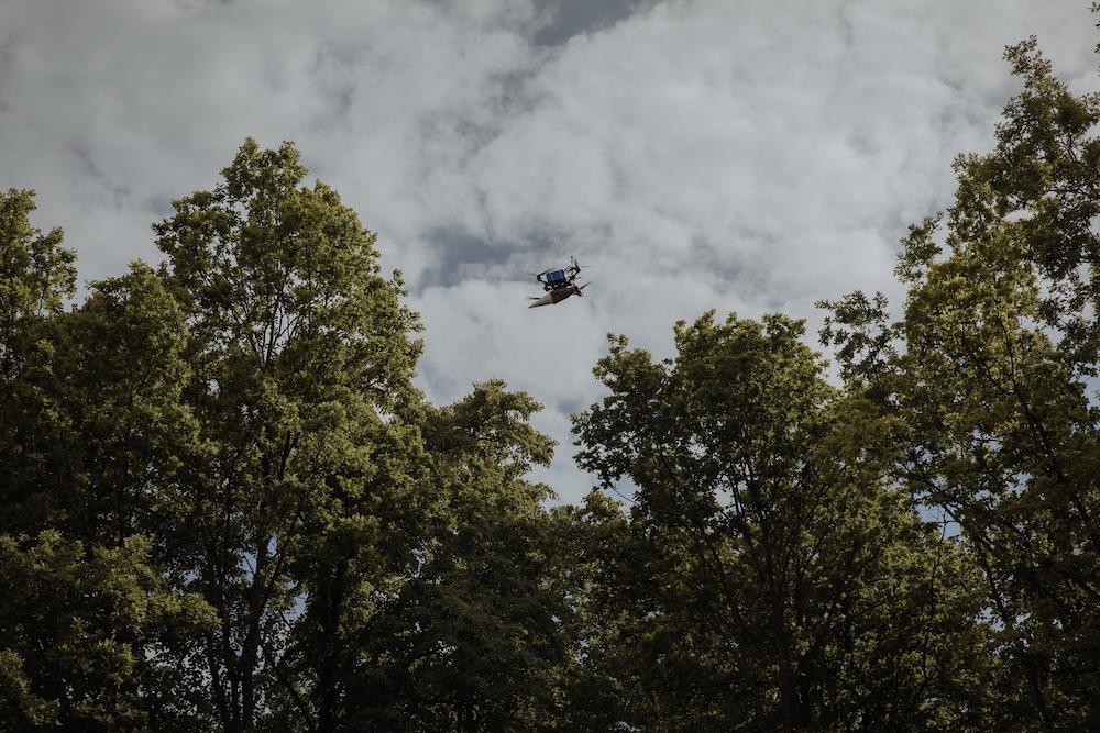 Ukraine often targets military and energy facilities on Russian territory in drone attacks. Above, an FPV suicide drone launched by Ukrainian servicemen flies towards Russian positions, in the Kharkiv region on May 16, 2024. (AFP)