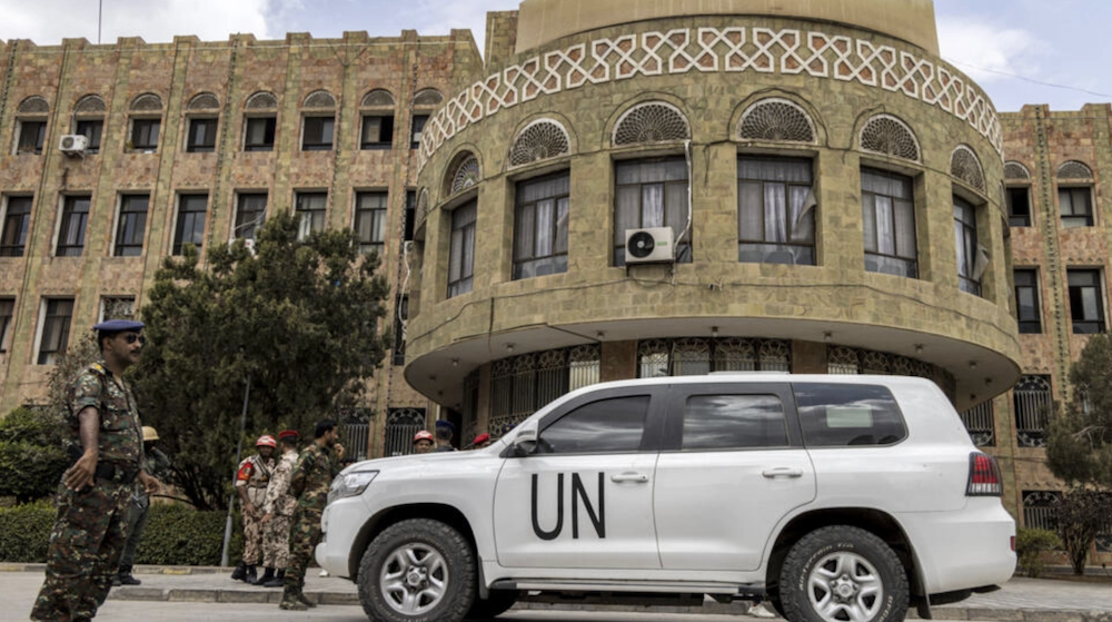 A United Nations vehicle in Yemen's third city of Taiz, in February. (AFP)