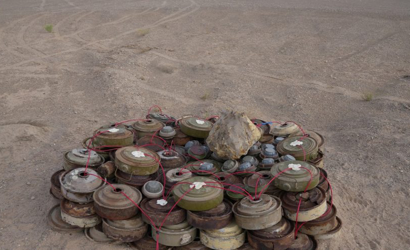 Saudi Arabia’s Project Masam cleared 1,254 mines in Yemen — which had been planted by the Houthi militia — between June 1 to 7. (SPA)