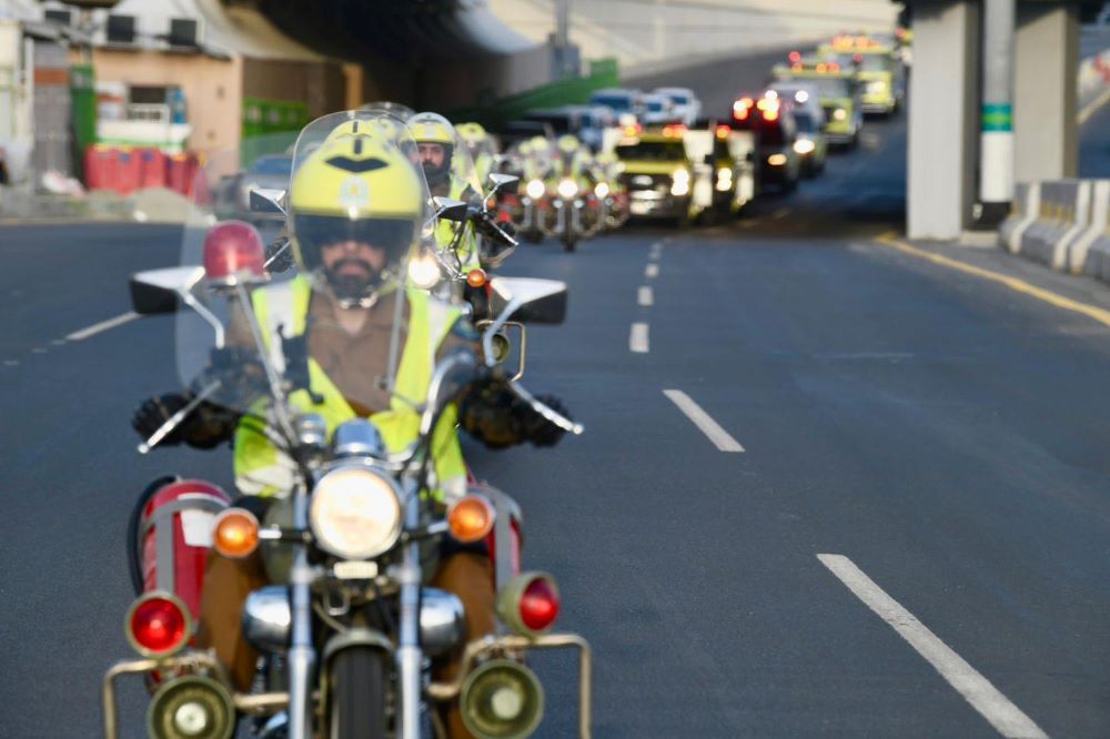 The General Directorate of Saudi Civil Defense is preparing for the arrival of pilgrims in Muzdalifah. (SPA)
