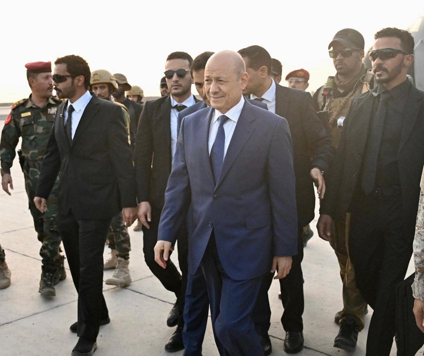Chairman of Yemen’s Presidential Leadership Council (PLC), President Rashad al-Alimi. (Saba)