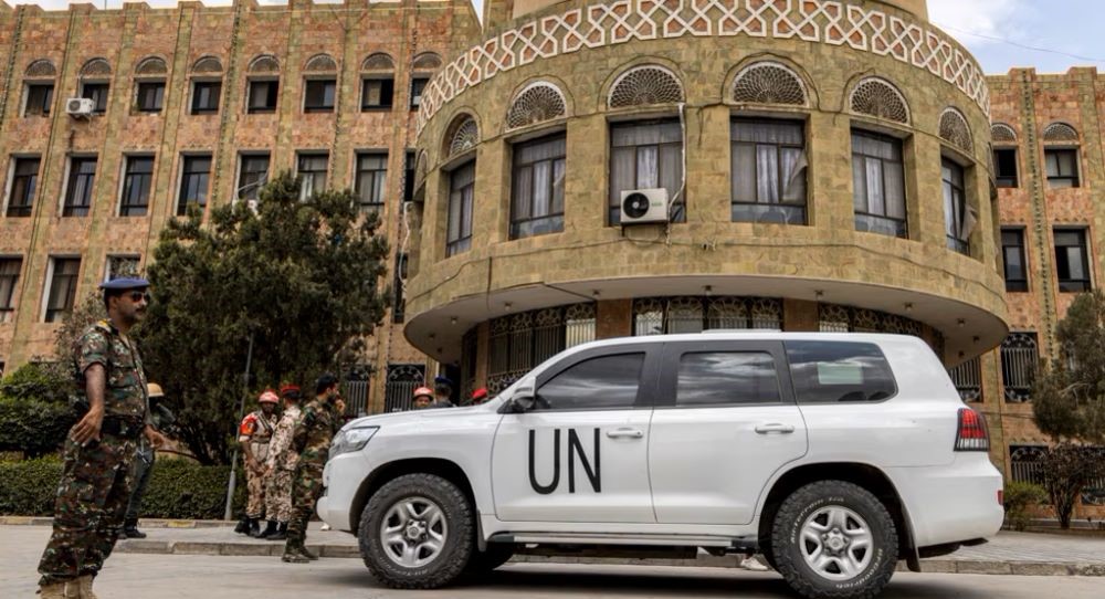A UN vehicle is seen in Yemen, Feb. 12, 2024. International aid workers — including nine UN employees — were abducted by Houthi rebels during raids in four Yemeni cities on June 6, 2024. (AFP)