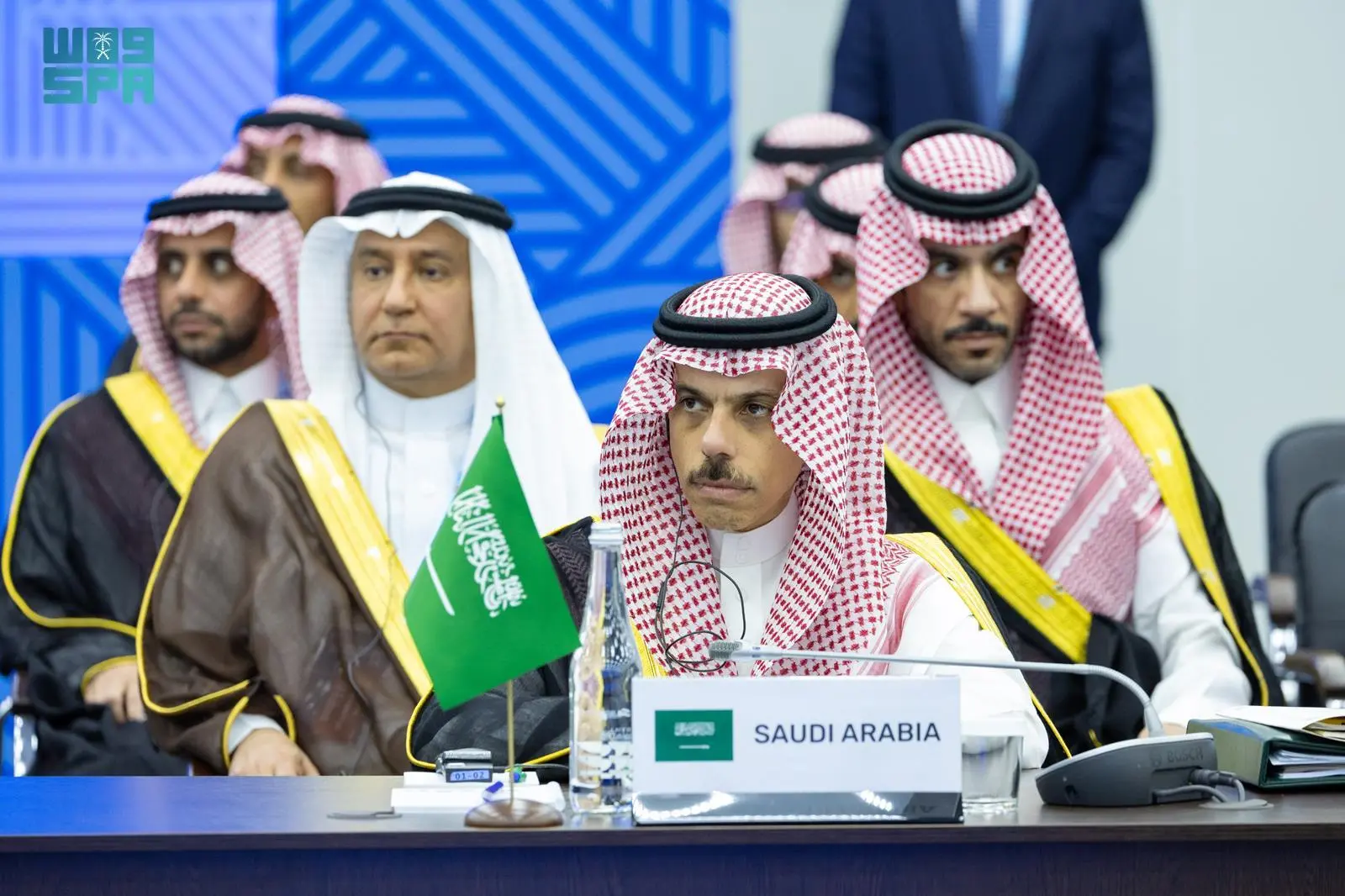 Saudi Arabia’s Foreign Minister Prince Faisal bin Farhan attends a BRICS Outreach ministerial meeting in Nizhny Novgorod, Russia. (SPA)