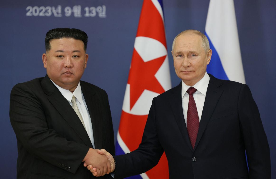 Experts say North Korea would likely push to export more war materials to be used in the Ukraine war, in exchange for importing food and energy from Russia during Vladimir Putin’s visit. (AFP file photo)