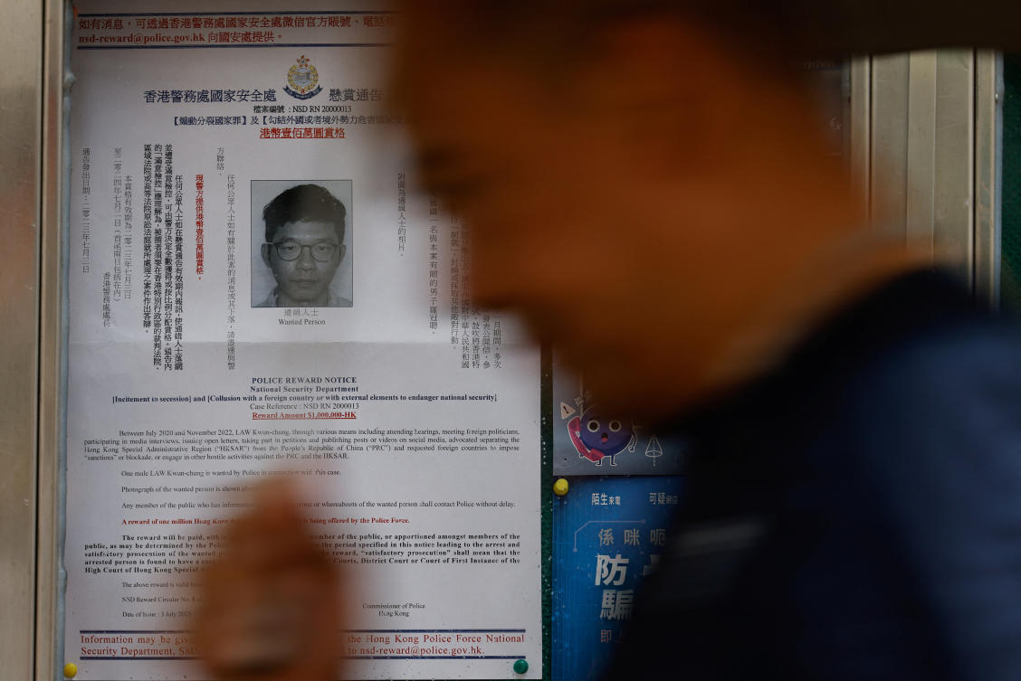 Among those whose passports were canceled as former pro-democracy lawmaker Nathan Law, whom Hong Kong police offered $128,000 reward for information leading to his arrest. (Reuters)