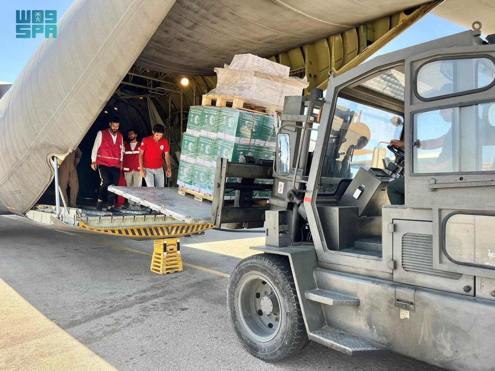 53rd Saudi relief plane for Gazans arrives in Egypt